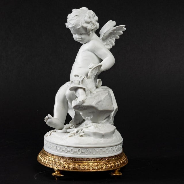 19th Century Biscuit Angel with Birds For Sale - Image 4 of 10