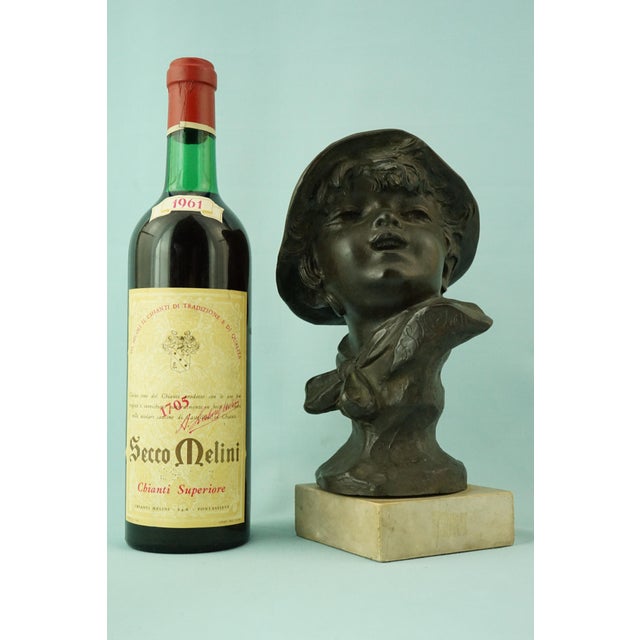 19th Century Bronze Bust Sculpture of a Peasant Child on a Marble Base by Francesco Paolo Michetti For Sale - Image 13 of 18