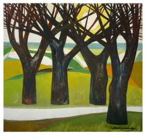 Laimdots Murnieks, Roads, 1974, Oil on Cardboard