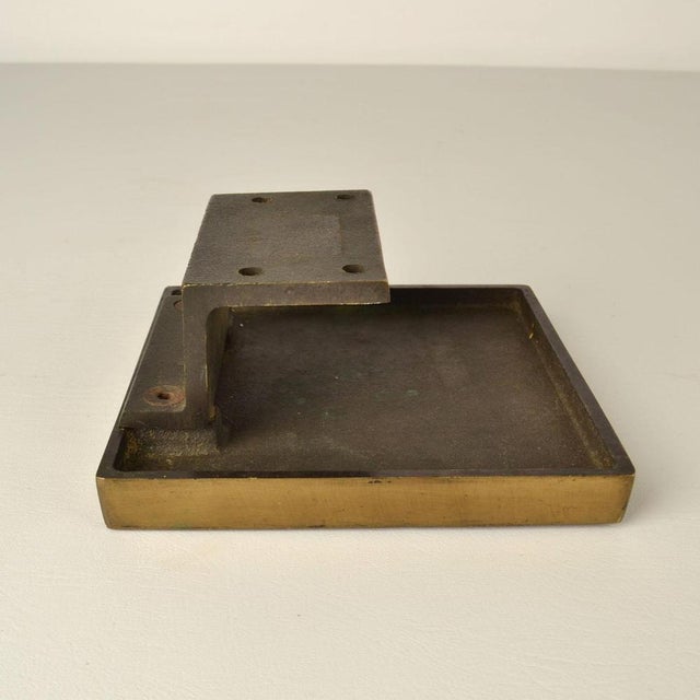 Square Push and Pull Door Handle in Bronze in Diamond Relief, 1970s For Sale - Image 11 of 13