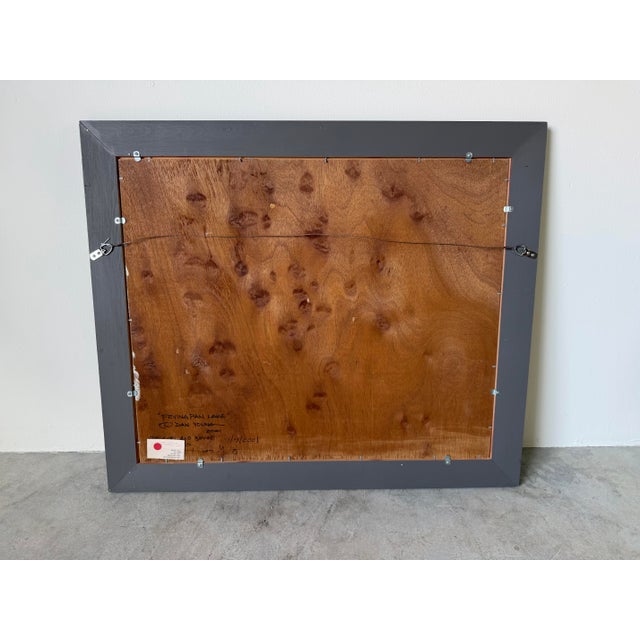 2001 Dan Young “Frying Pan Lake” Original Landscape Oil on Masonite Painting – Gilt Wood Framed For Sale - Image 12 of 12