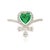 Not Yet Made - Made To Order Heart Emerald and Diamond Statement Cocktail Ring in 18k Gold Size 6 For Sale - Image 5 of 18