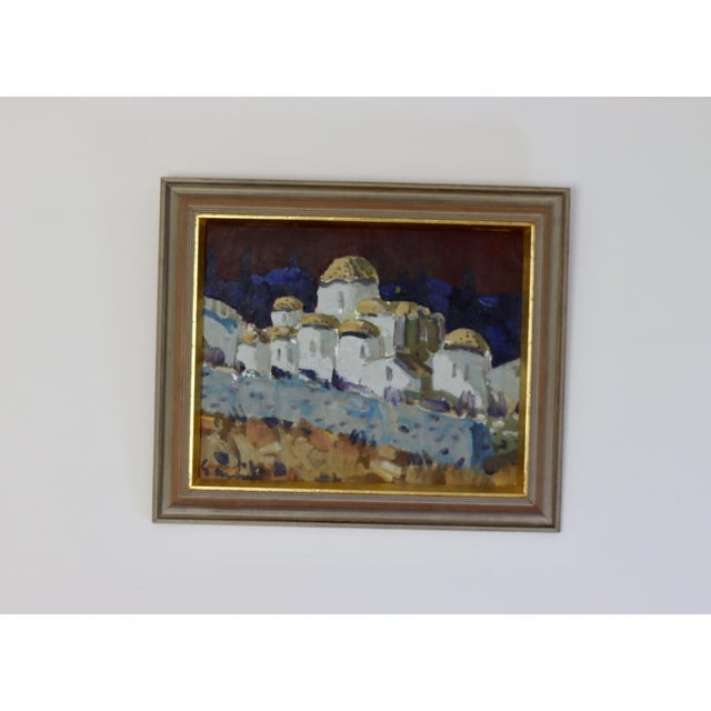 Tage Garvik, Town, 1950s, Oil on Canvas, Framed For Sale - Image 10 of 11
