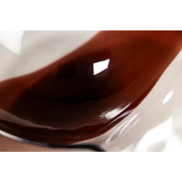 Mod. S505 Transparent Glass Bowl by Carlo Nason for Mazzega, 1970s For Sale - Image 9 of 10