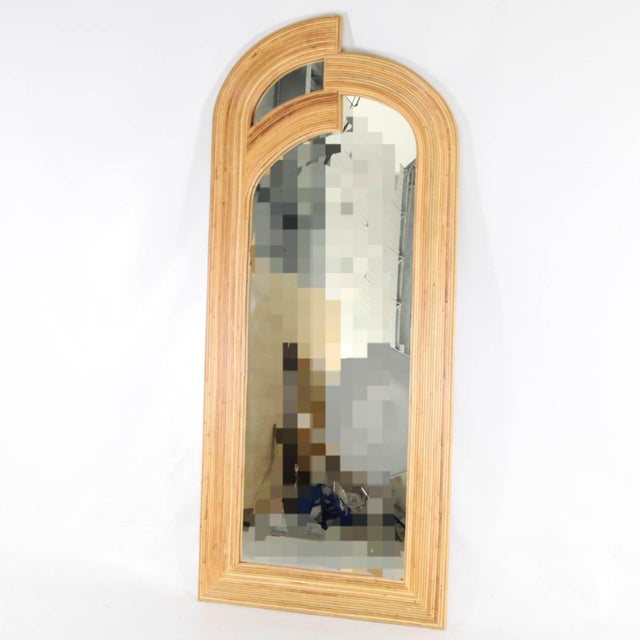 Large Mirror in Rattan Frame For Sale - Image 11 of 15