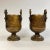 Pair of late 19th century Grand Tour patinated bronze vases with charming Greek motifs including Artemis in her chariot...
