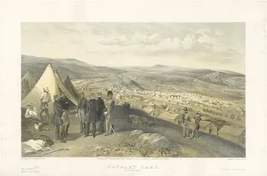 W. Simpson, Illustration of the Cavalry Camp, Crimean War, 1855, Print