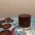Wood Vintage Hawaiian Carved Wood Coasters & Holder Set Aloha Honolulu Palm Tree Tiki - 8 pcs For Sale - Image 7 of 9