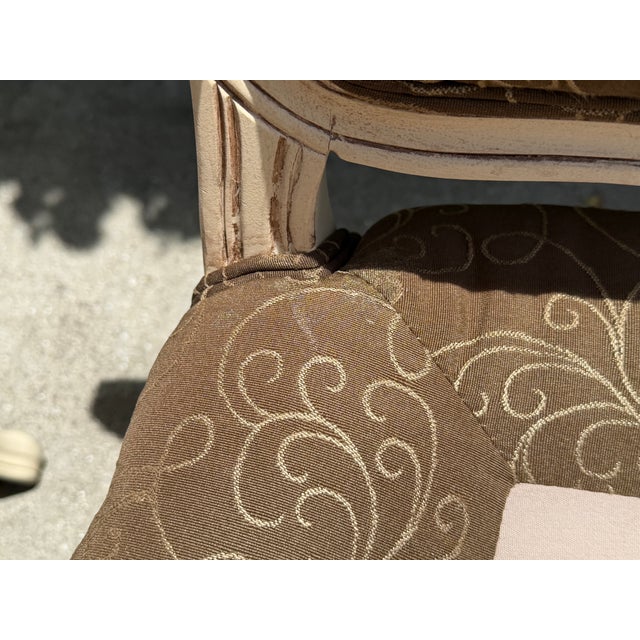 Vintage Fairfield Louis XV Style Painted Bergere Lounge Chairs, Pair For Sale - Image 14 of 14