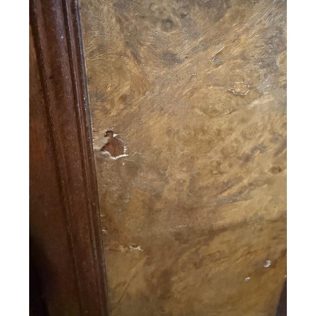 Antique Walnut Roll Top Desk, Many Drawers & Cubby Holes, Leather Mat For Sale - Image 11 of 12