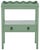 Mint Darlyn Scalloped Rectangle Accent Table in Sage For Sale - Image 8 of 8