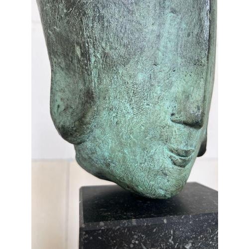 Monumental Bronze Head Sculpture from Filippa de Boer, 1980s For Sale - Image 16 of 16