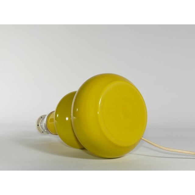 Glass Mid-Century Modern Bright Yellow Glass Table Lamp by Orrefors, 1960s For Sale - Image 7 of 18