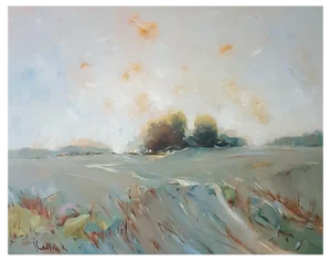 Vadim Kovalev, Landscape, Oil on Wood