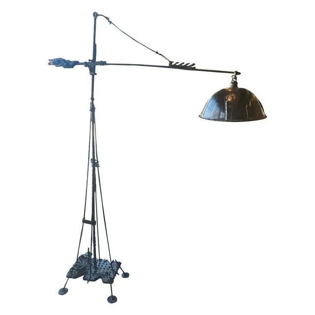 Monumental Steel Floor Lamp, Michel Froment, France, 2000 For Sale - Image 10 of 10