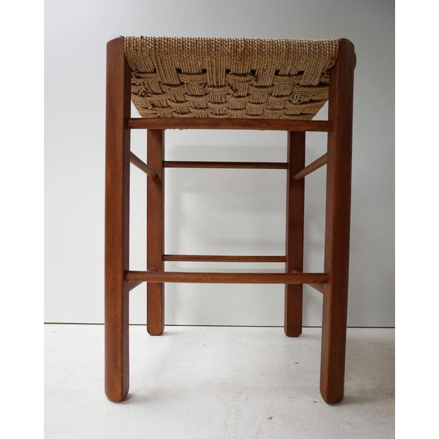 Mid-Century Wood and Rope Stool, 1960s For Sale - Image 6 of 14