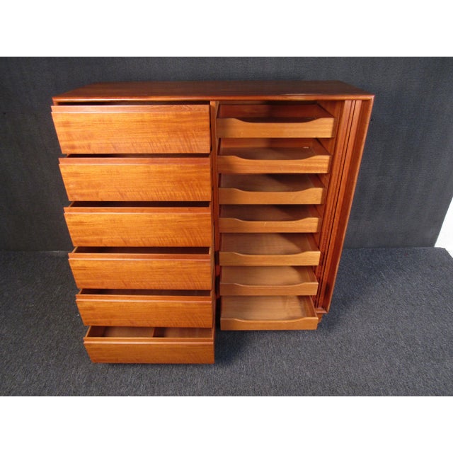 Mid 20th Century Mid 20th Century Mid-Century Modern Teak Cabinet For Sale - Image 5 of 8