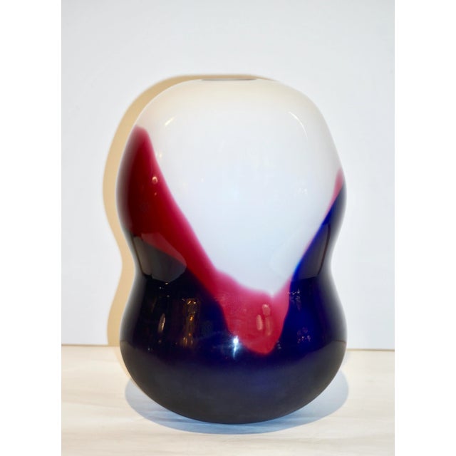 Blown Murano Art glass signed Formia, created exclusively for Roche Bobois Paris. The very modern minimalist design and...