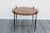 High Quality American Made Walnut Round Top Accent Table with Forged Iron Bases Dimensions: 33."Dia x 29"Height No maker’s...