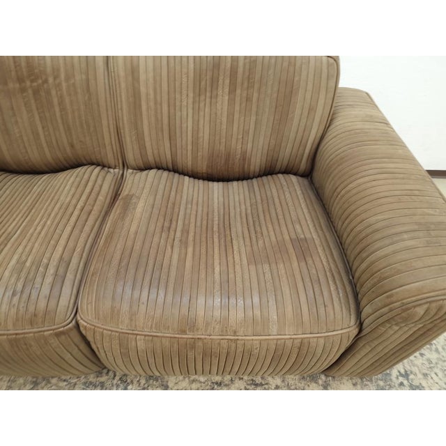 3-Seater Sofa, 2-Seater Sofa, Lounge Chair and Pouf in Leather by Ernst Lüthy for de Sede, Set of 4 For Sale - Image 5 of 18