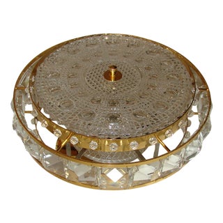 Crystal Ceiling Lamp by Carl Fagerlund for Orrefors, Sweden, 1960s For Sale