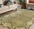 3x22 Green Hand-Knotted Wool Scrolled Leaf Border Geometric Modern Carpet Rug For Sale In New York - Image 6 of 8