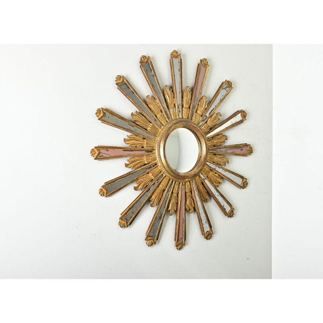 19th Century Italian 19th Century Gilt Sunburst Mirror For Sale - Image 5 of 12