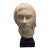 Early 20th Century Hand-Sculpted Figurative Plaster Bust on Wooden Base For Sale