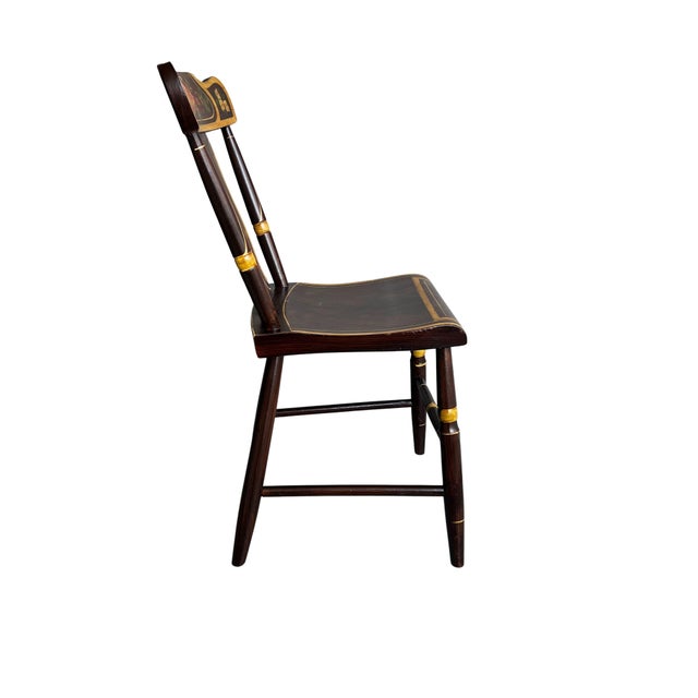 Set of 6 American "Fancy" Painted Dining Chairs For Sale - Image 4 of 6