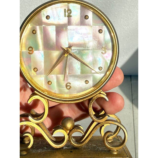 Gold Bucherer Swiss Clock For Sale - Image 8 of 8
