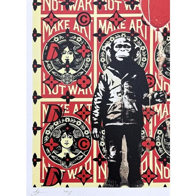 Death Nyc - Banksy Chimpanzee and Obey - Limited Edition With Certificate For Sale - Image 4 of 5