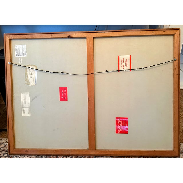 Metal Original Signed Arlene Slavin "Jackman 1975" Large Framed Screenprint With Acrylic For Sale - Image 7 of 12