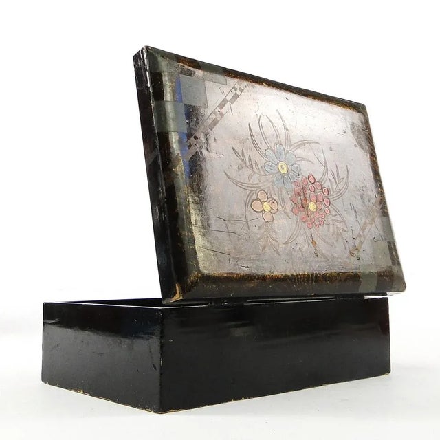 Wood Japanese Lacquerware Box, 1920s For Sale - Image 7 of 12