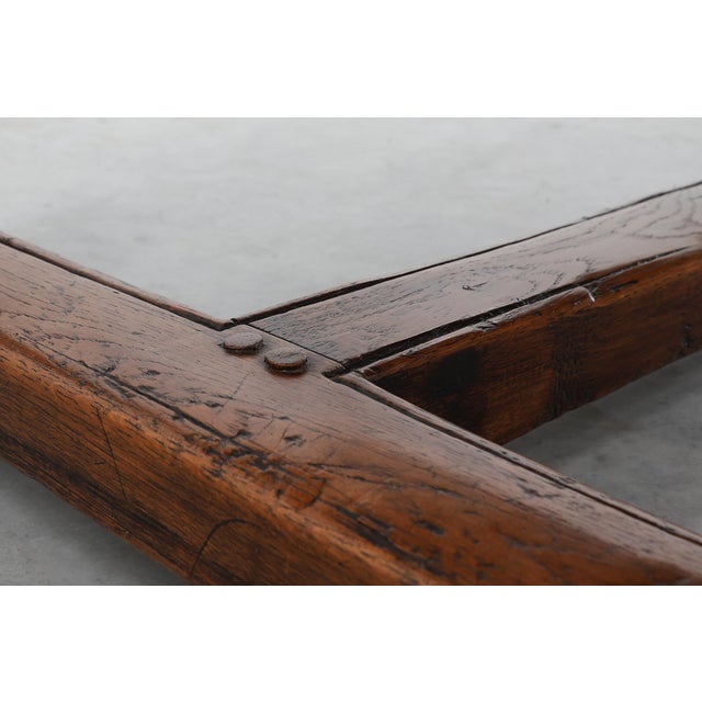 Brown Large French Renaissance Revival Oak Refectory Dining Table, 1880 For Sale - Image 8 of 15