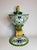 Antique French Quimper Porquier-Beau Footed Compote With Swan Handle For Sale - Image 4 of 16