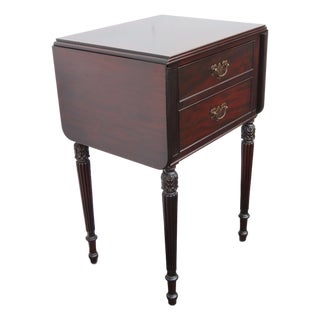 Potthast Brothers Drop Leaf Mahogany Nightstand Side End Table 6915 For Sale