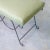 Iron Double Loop Bench, Green Linen For Sale In Los Angeles - Image 6 of 8