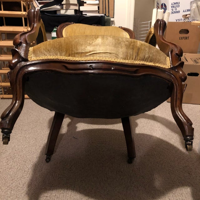 Victorian Rosewood Chair With Handcarved Grape Motif For Sale - Image 4 of 5