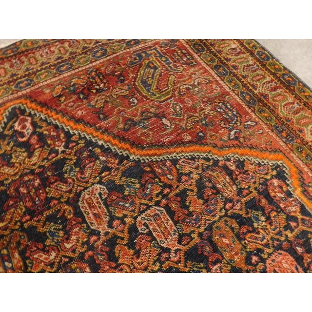 Blue 1900s Antique Persian Rug - 4'2"x 6'10" For Sale - Image 8 of 13