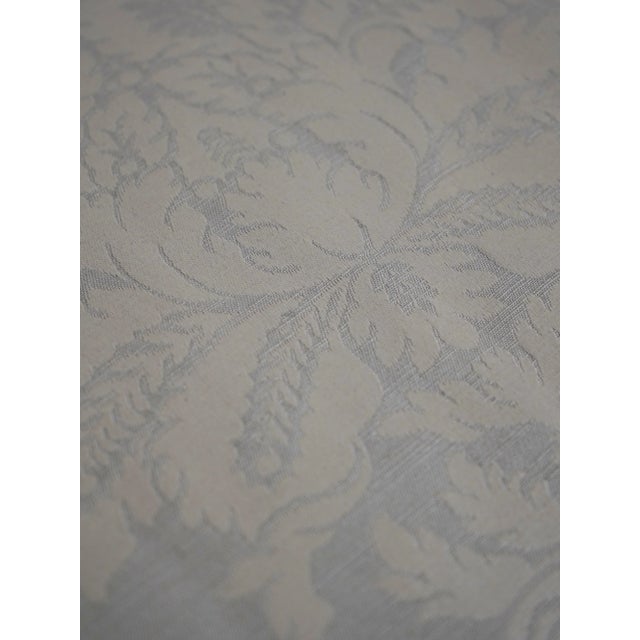 Brown Ethan Allen Damask Upholstered Seat Regency Bench For Sale - Image 8 of 13