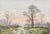 1980s Farm Track in Wooded Landscape With Pink & Green by 20th Century British Artist, 1985 Circa For Sale - Image 5 of 12