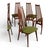 Wood Henry P. Glass High Back Dining Chairs With Original Green Fabric For Sale - Image 7 of 15