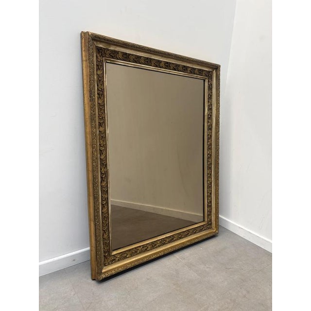 Large Gilt Ornate Mirror with Smoked Glass For Sale - Image 4 of 4