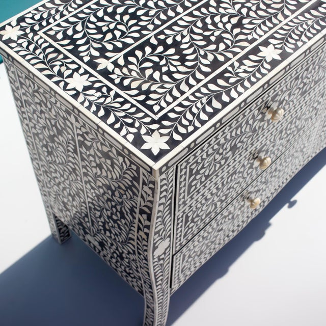 The French Inspired Arabesque Bone Inlay Six Drawer Chest brings together the elegance of classical French furniture and...