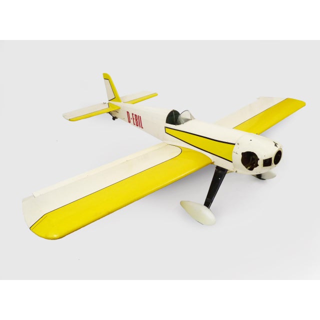 Large model of D-EBIL Airplane. 70s Large-scale airplane model with a length of 137 cm - 53.93 " and a width of 168 cm -...