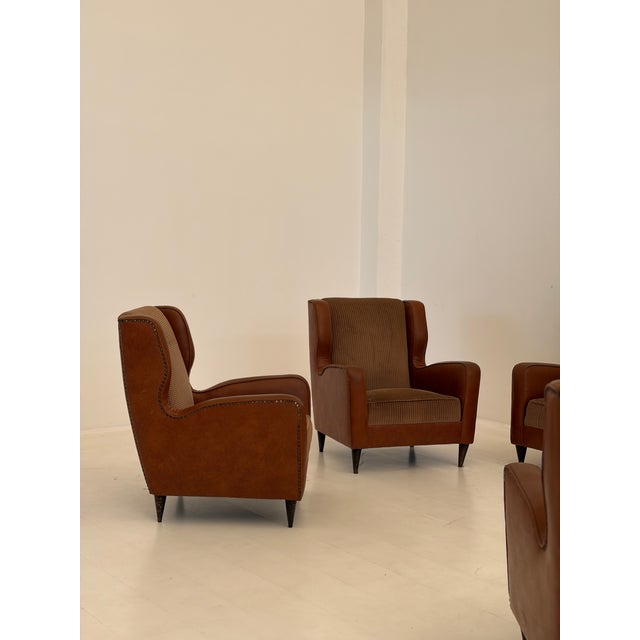 Armchairs and Sofa attributed to Paola Buffa, 1950s, Set of 5 For Sale - Image 3 of 18