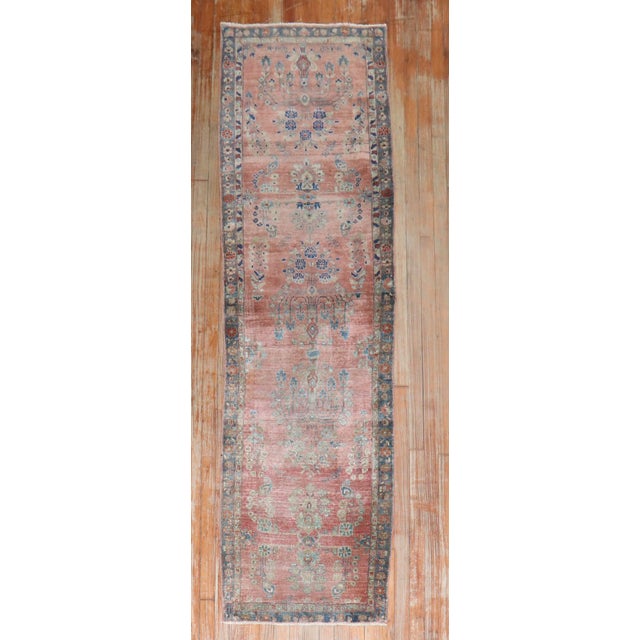 An early 20th Century traditional narrow Persian Kashan runner Measures: 2'2'' x 8'
