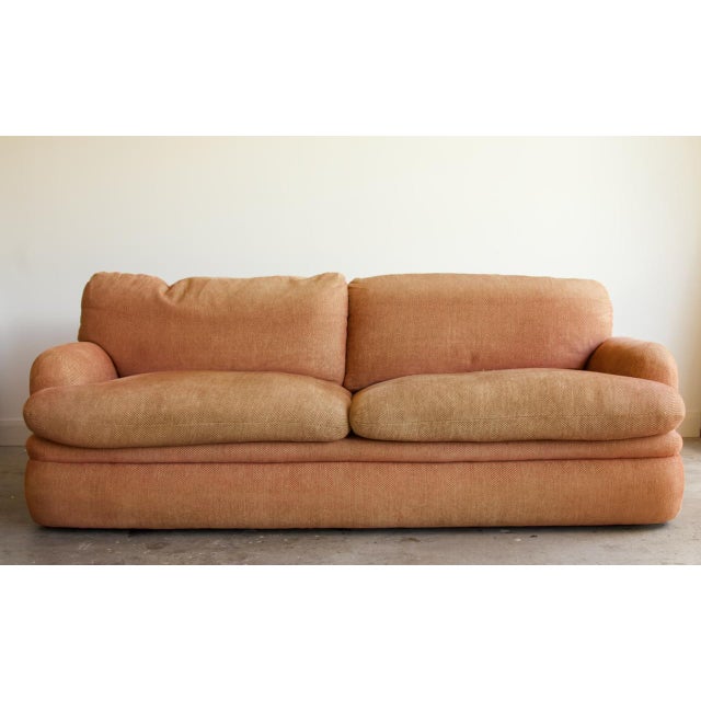 Contemporary 1980s Postmodern A. Rudin Sofa With Down Cushions, Reupholstery Ready For Sale - Image 3 of 6