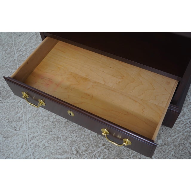1980s 1980s Harden 1 Drawer Cherry Georgian Style Nightstand For Sale - Image 5 of 18