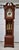 Traditional Mahogany Grandmother Clock Vintage Mechanical Embossed Dial For Sale - Image 11 of 18